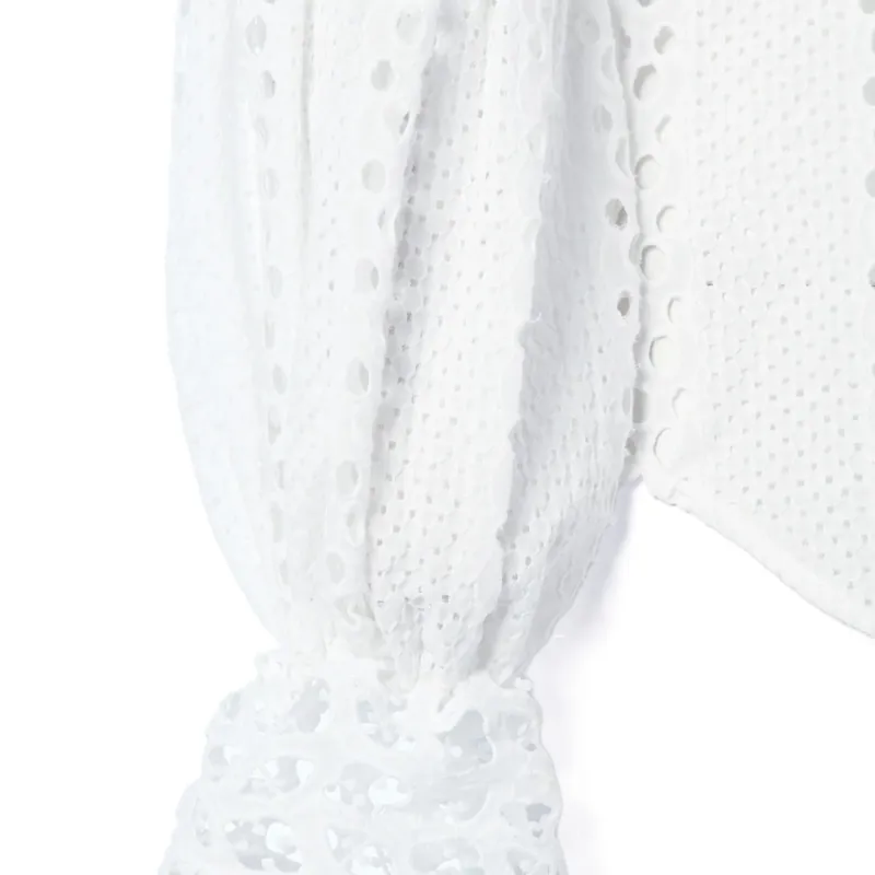 Holland Cooper Broderie Lace Shirt - White-2