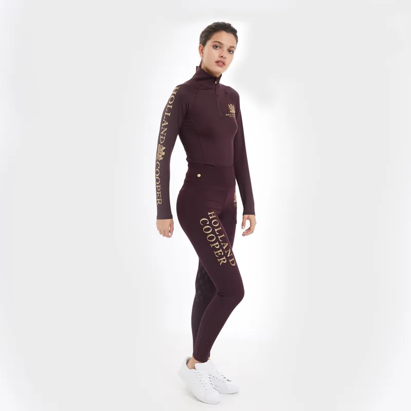Holland Cooper Sport Legging - Mulberry-3