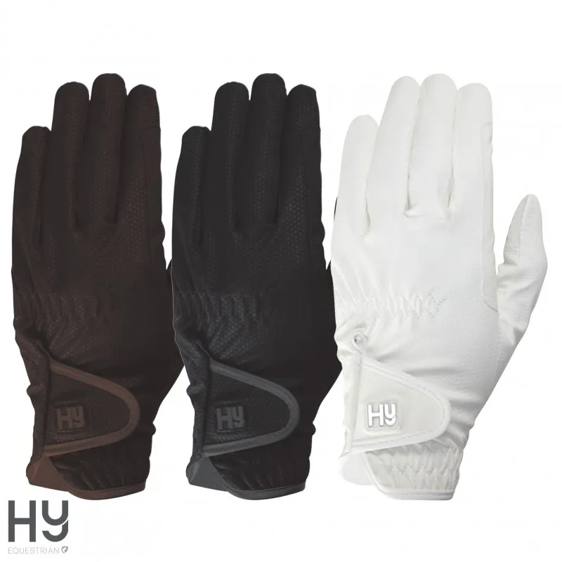 Hy Equestrian Cottenham Elite Riding Gloves - Brown-1