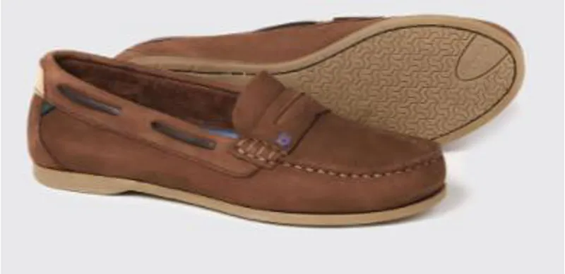 Dubarry Ladies Belize Deck Shoe - Cafe-1