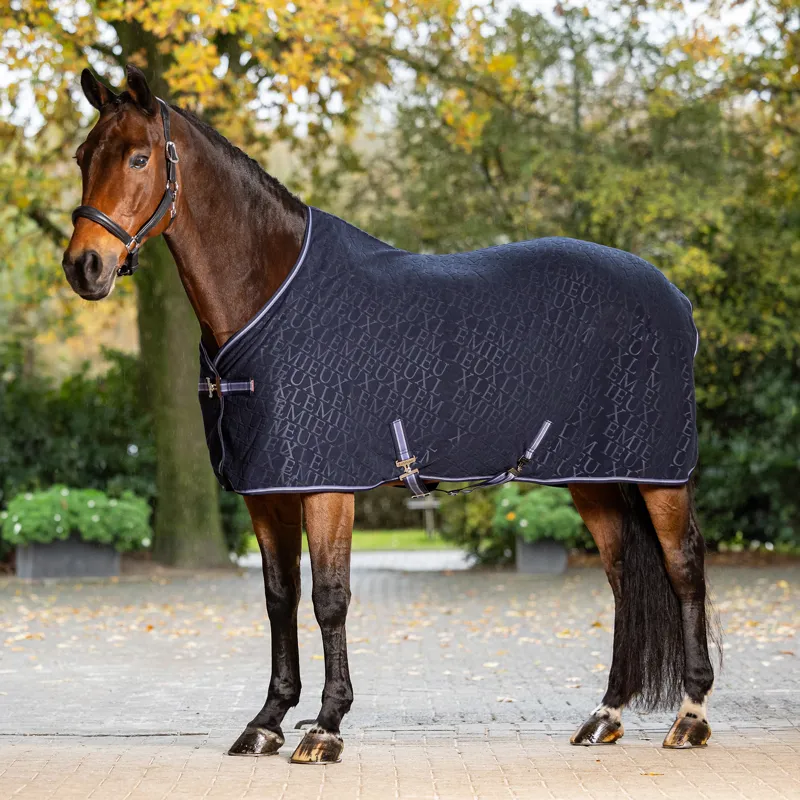 LeMieux Arika Monogram Fleece Rug - Navy