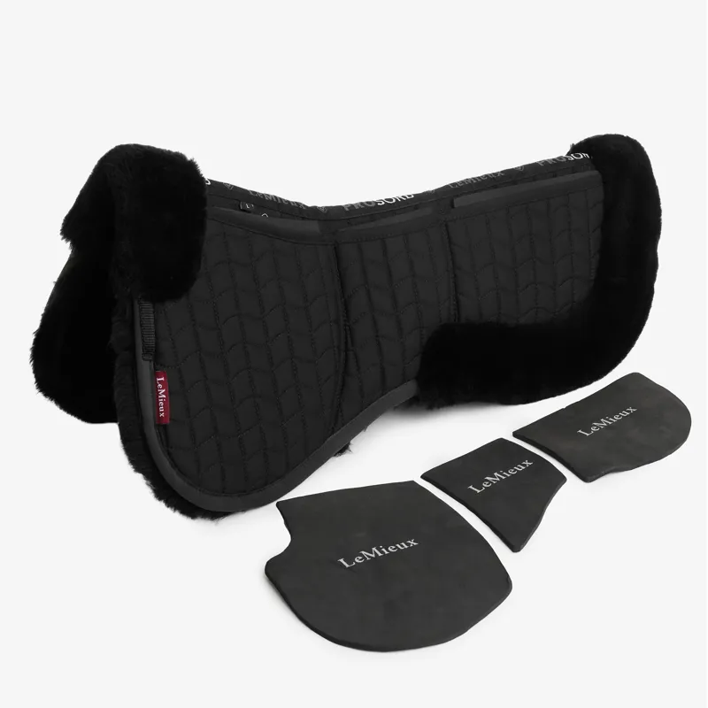 LeMieux Merino+ ProSorb 3 Pocket Half Pad - Black/Black