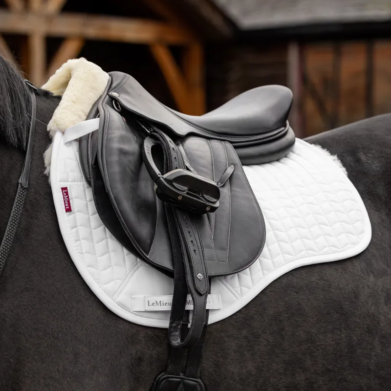 LeMieux Merino+ Half Lined GP Square - White/Natural-3