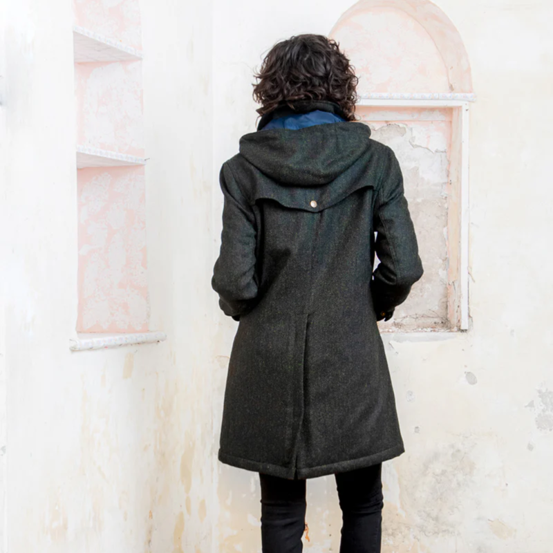 Jack Murphy Ladies Abbie Tweed Jacket - Deep Green Herringbone-1