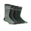 Jeep Mens Performance Boot Sock  - Green/Charcoal 4 Pack