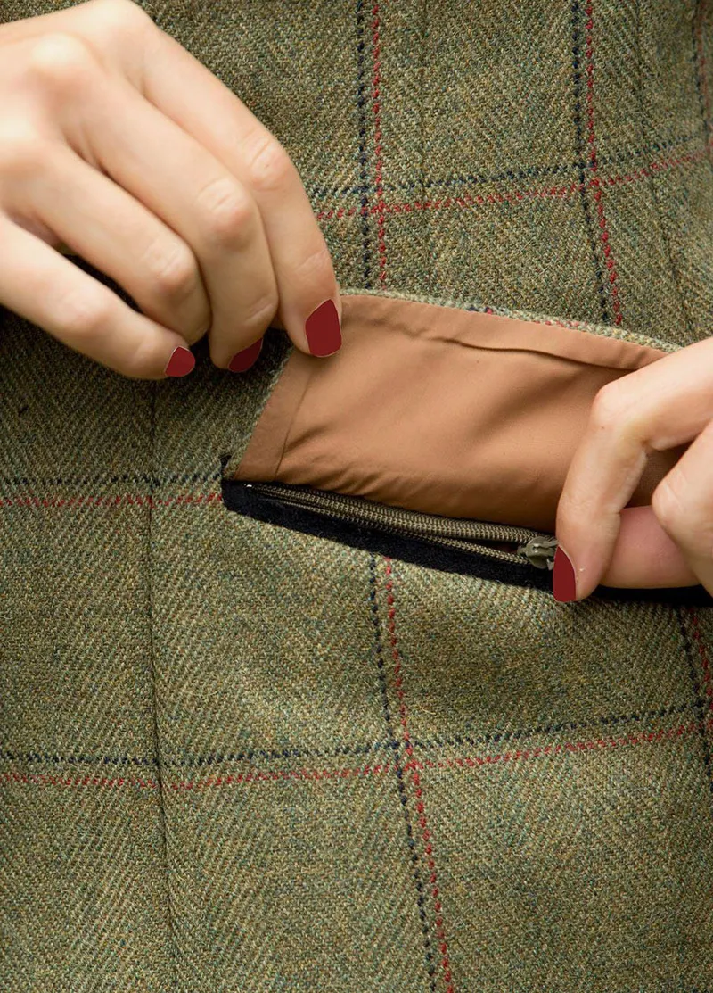 Equetech Launton Deluxe Tweed Riding Jacket - Launton Green-2