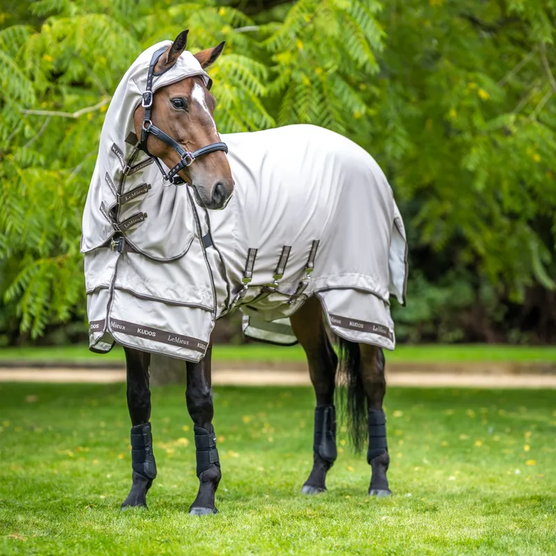 LeMieux Kudos Sweet Itch Fly Rug - Stone-1