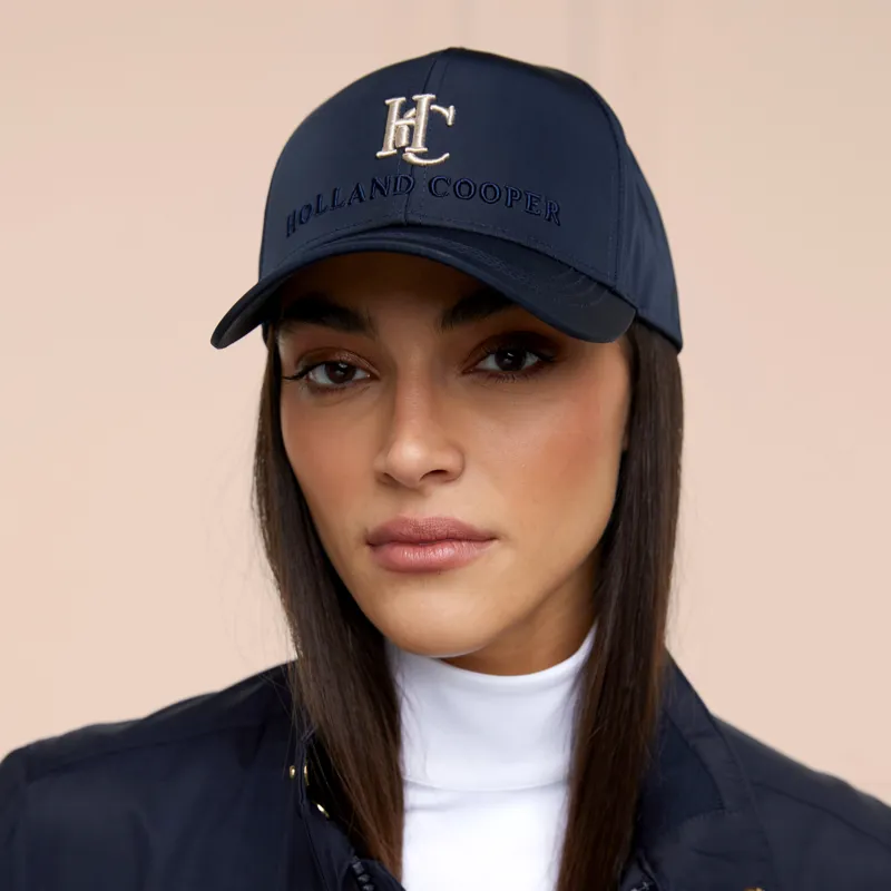 Holland Cooper Burghley Equestrian Cap - Ink Navy Monogram-6