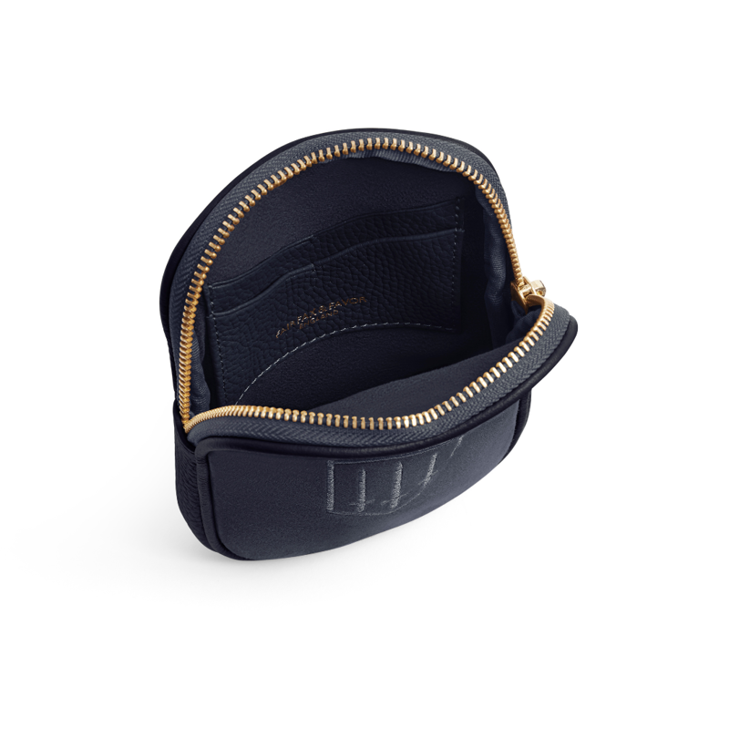 Fairfax and Favor Mini Finsbury Cross Body Bag - Navy Suede-2
