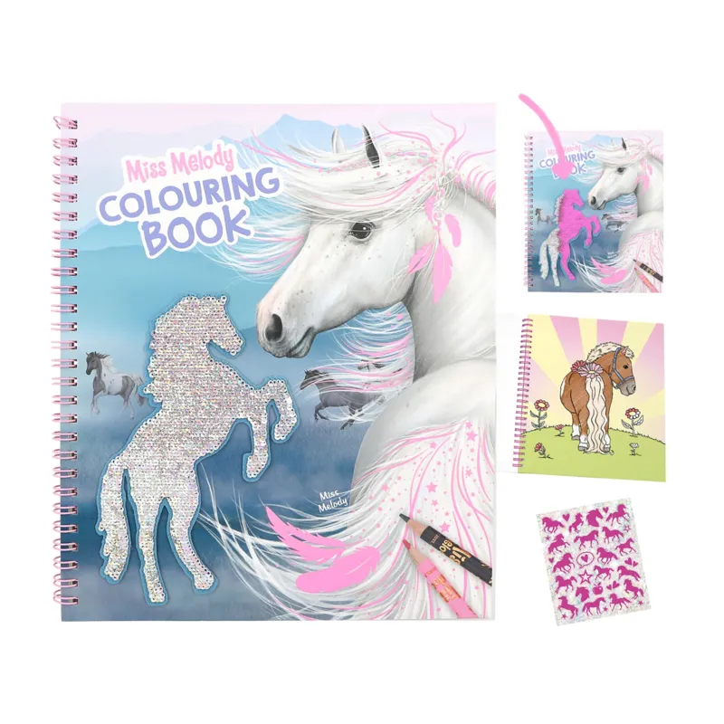 Miss Melody Colouring Book With Reversible Sequins