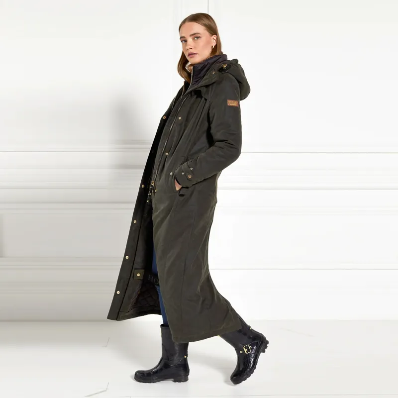 Wax Longline Field Coat - Dark Olive