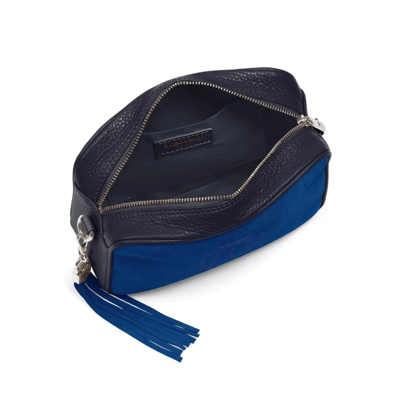 Fairfax and Favor Premium Stockist Finsbury Cross Body Bag - Porto Blue/Navy Suede-2