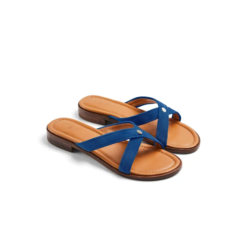 Fairfax and Favor Holkham Sandal - Porto Blue Suede