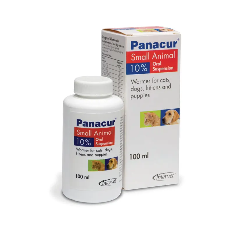Panacur Liquid Wormer For Dogs and Cats - 10 Suspension - 100ml