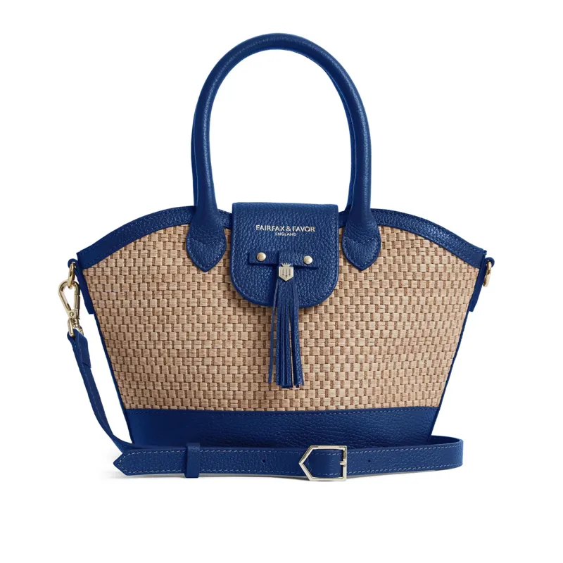 Fairfax and Favor Mini Basket Bag - Porto Blue 