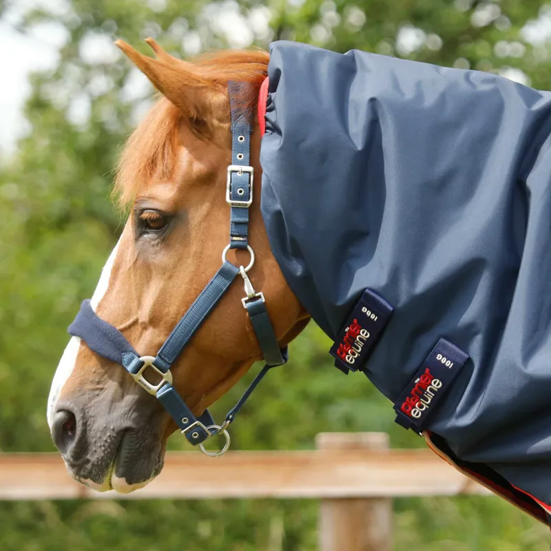 Premier Equine Buster 100g Turnout Rug with Snug-Fit Neck Cover - Navy-3