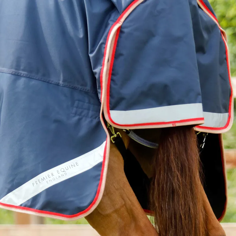 Premier Equine Buster 100g Turnout Rug with Snug-Fit Neck Cover - Navy-1