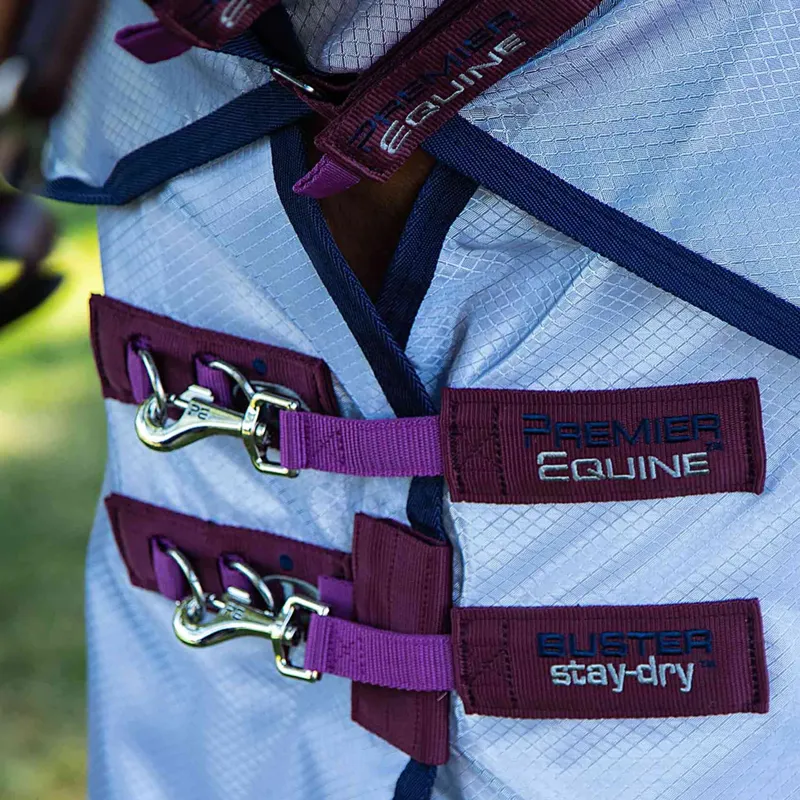 Premier Equine Buster Stay-Dry Super Lite Fly Rug - Wine-2