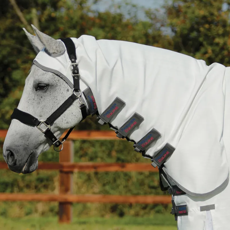 Premier Equine Sweet Itch Buster Fly Rug - White-3