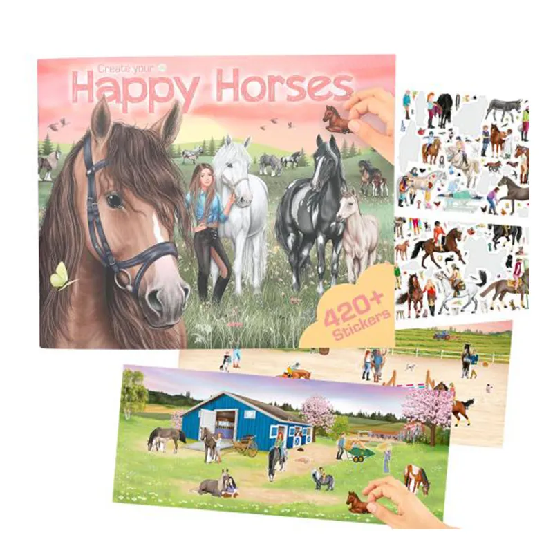 Create Your Happy Horses Colouring Book-1