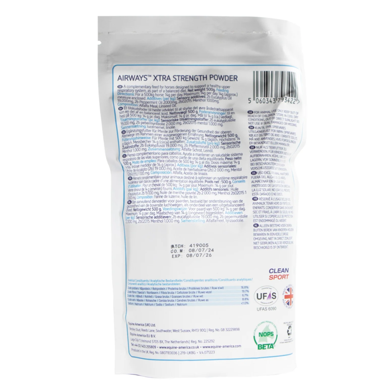Equine America Airways Xtra Strength Powder - 500g-2