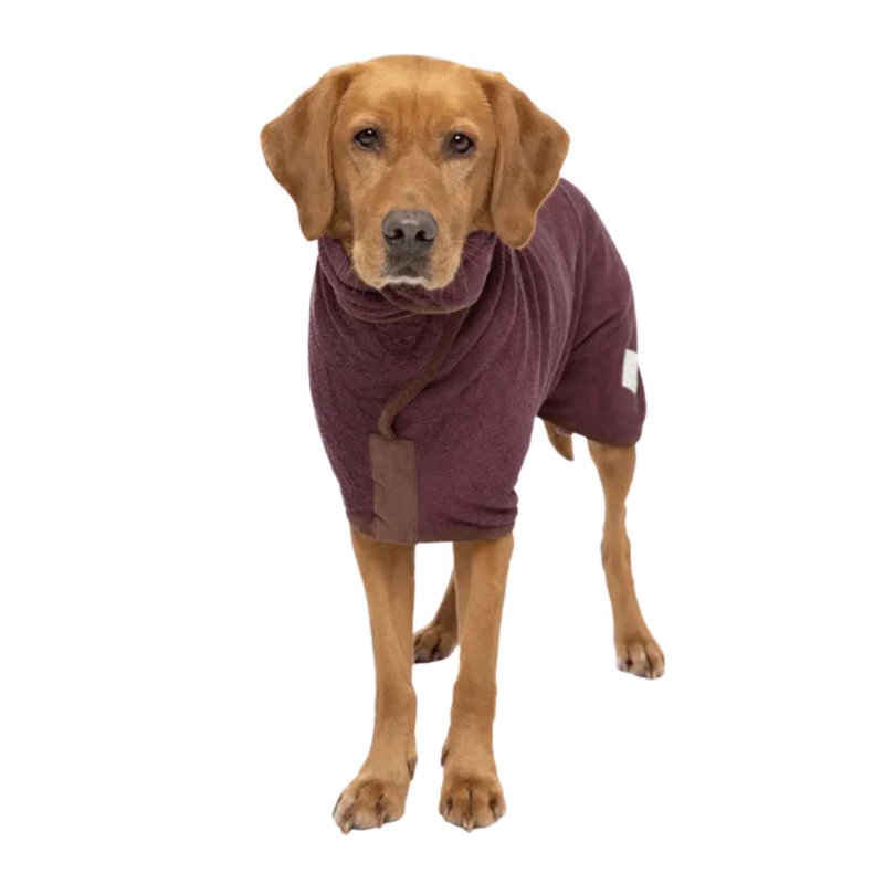 Ruff and Tumble Country Dog Drying Coat - Burgundy
