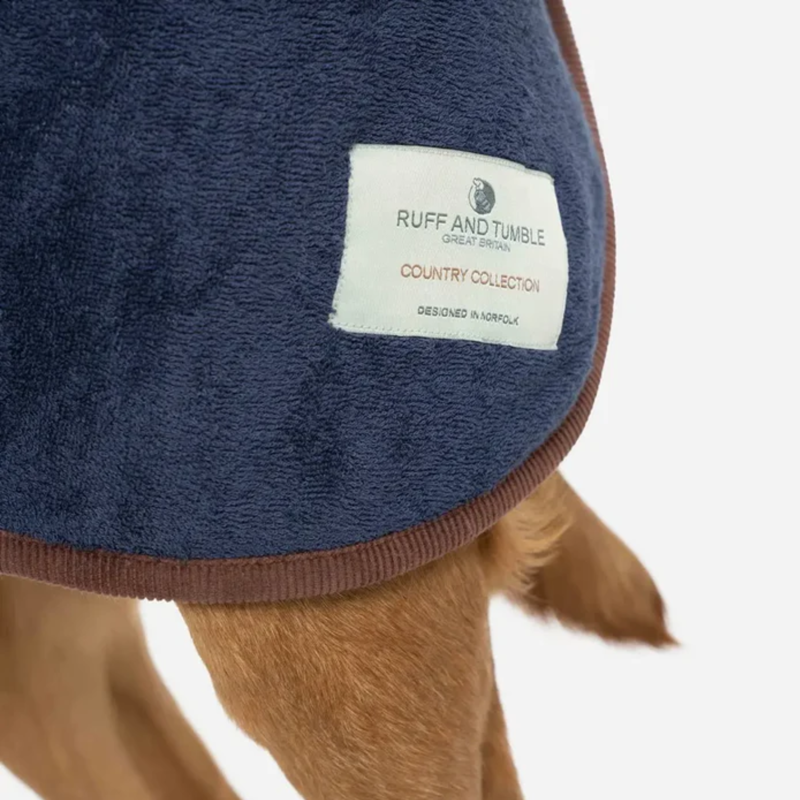 Ruff and Tumble Country Dog Drying Coat - French Navy-1