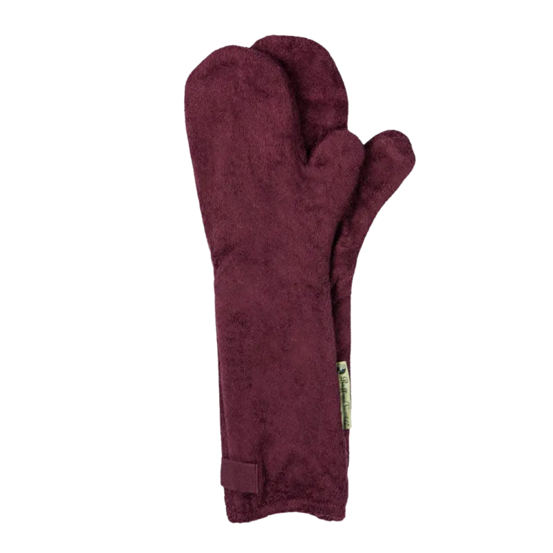 Ruff And Tumble Dog Drying Mitts - Burgundy
