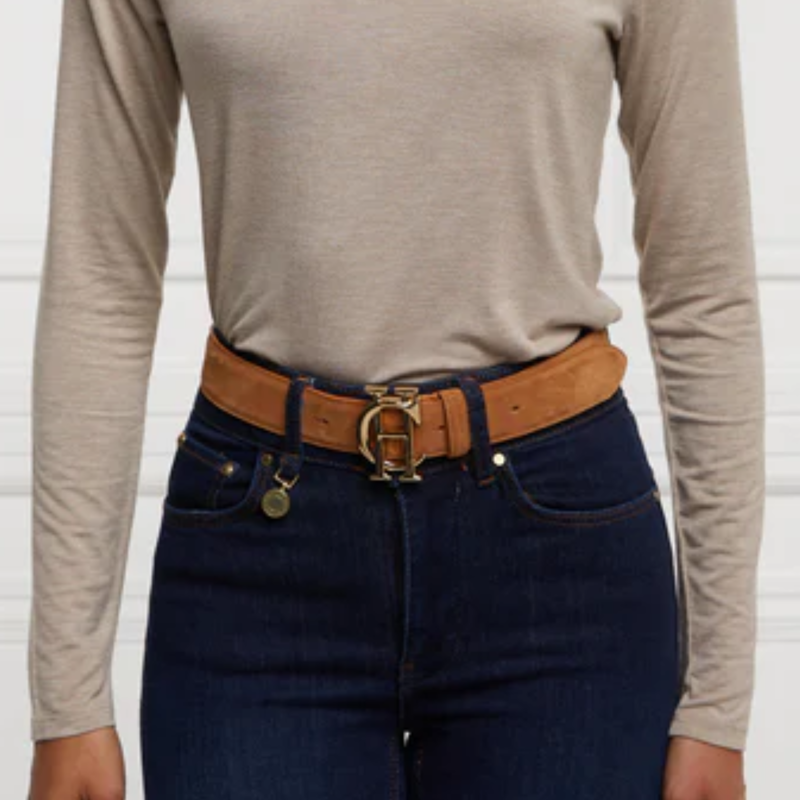 Holland Cooper Classic Belt Suede - Tan-3