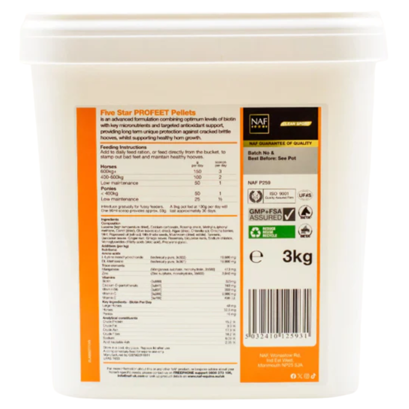NAF Five Star ProFeet Pellets - 3kg-1