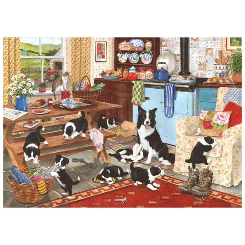 The House Of Puzzles Collie Wobbles 1000 Piece Jigsaw Puzzle