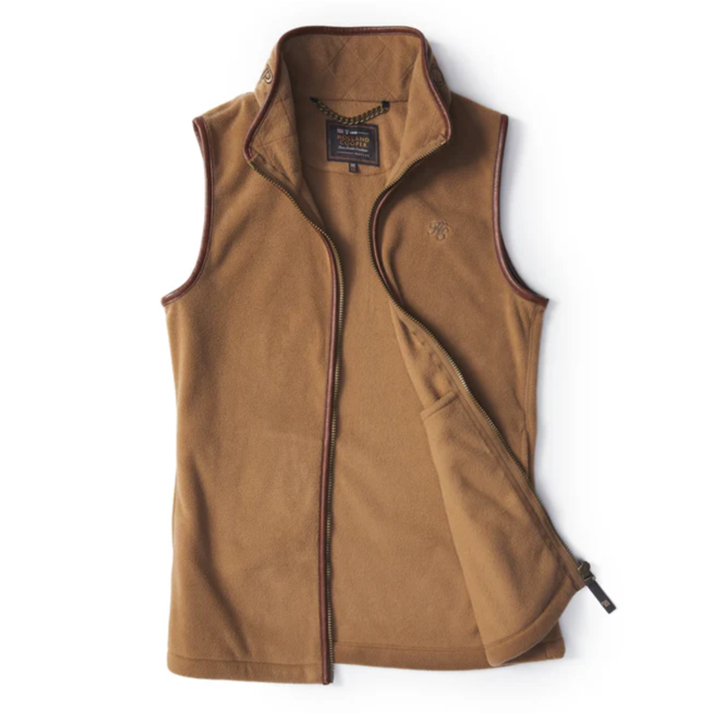 Holland Cooper Country Fleece Gilet - Coffee-1