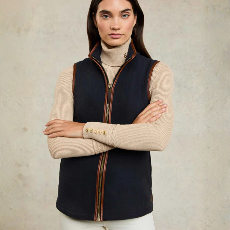 Holland Cooper Country Fleece Gilet - Ink Navy-8