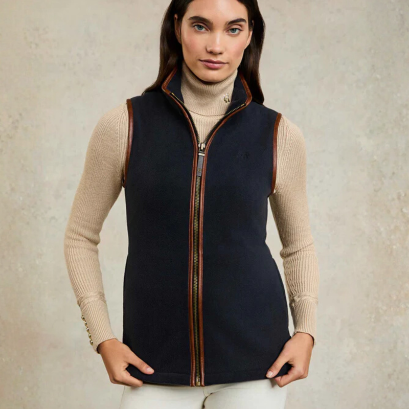 Holland Cooper Country Fleece Gilet - Ink Navy-7