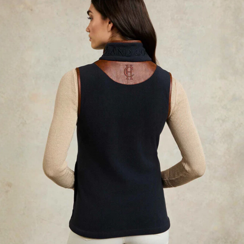 Holland Cooper Country Fleece Gilet - Ink Navy-9