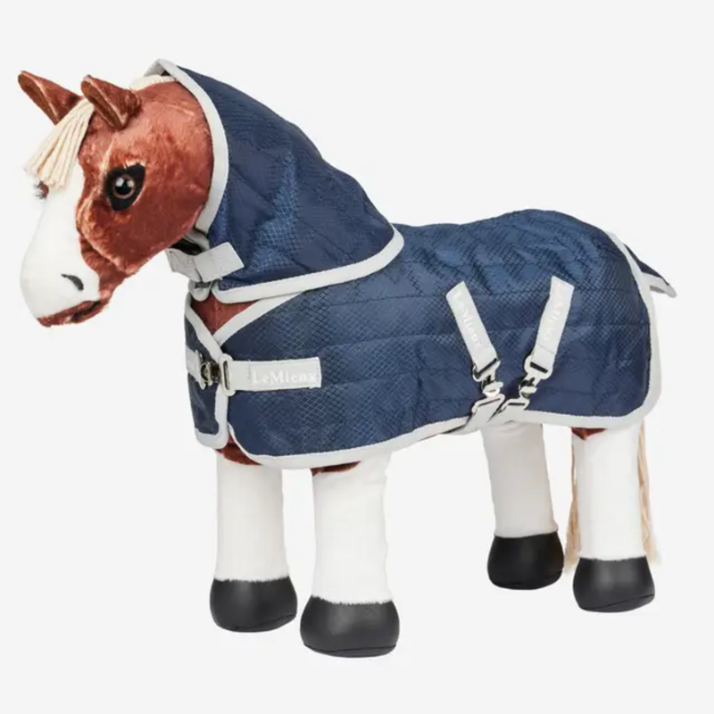 LeMieux Toy Pony Stable -Tek Rug - Navy-3