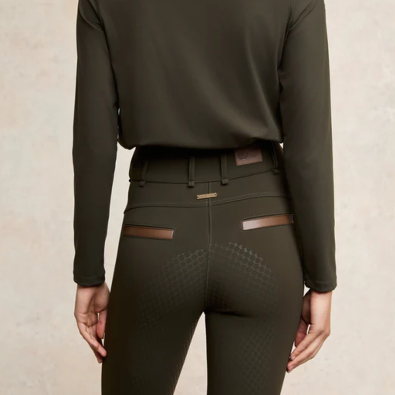 Holland Cooper Thermal Heritage Breeches - Dark Olive-9