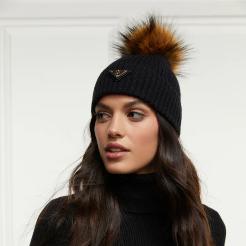 Holland Cooper Burghley Bobble Hat - Black-4