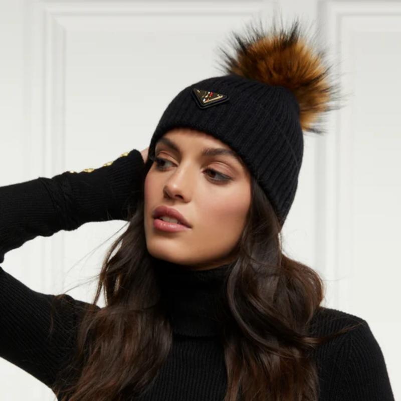 Holland Cooper Burghley Bobble Hat - Black-5
