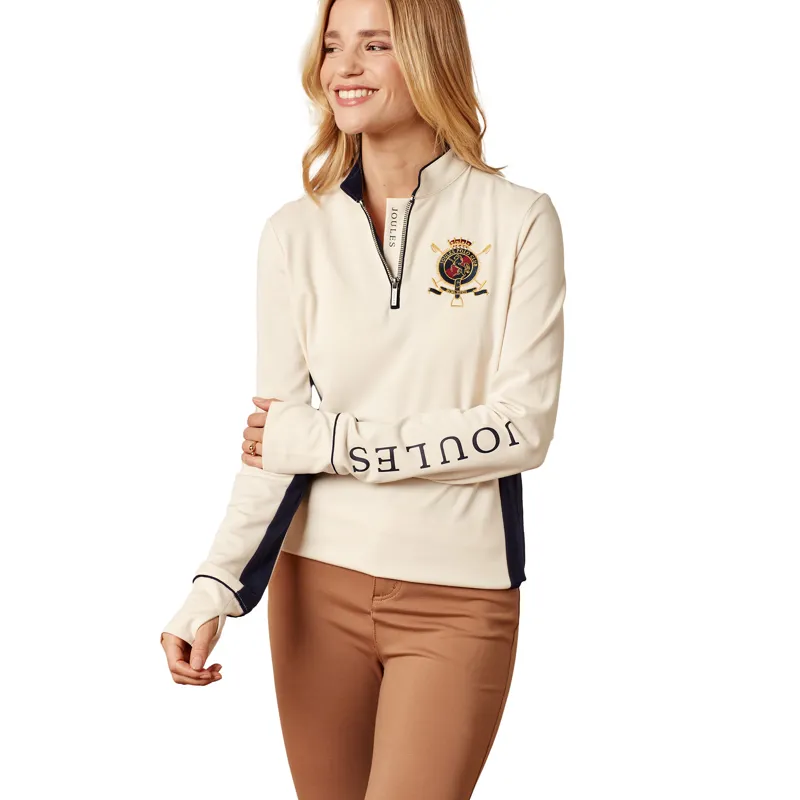 Joules Faymere Embellished Long Sleeve Top - Cream-3