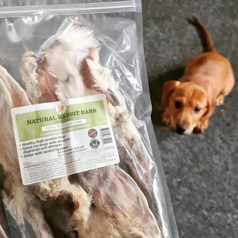 JR Pet Products Rabbit Ears with Fur - 1kg-3