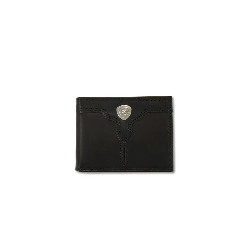 Ariat Mens Center Ridge Bifold Wallet - Black