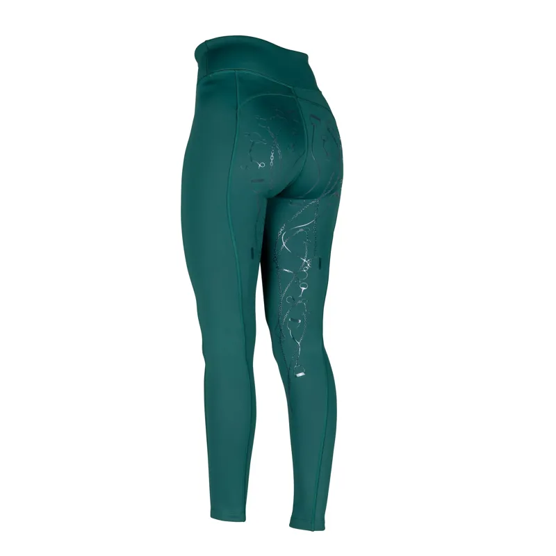 Aubrion Team Winter Riding Tights - Green-2