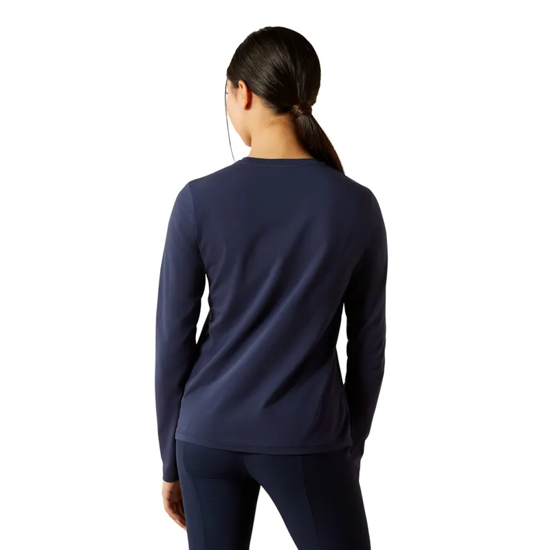 Ariat Girls Liberty Jump Long Sleeve T-Shirt - Navy-1