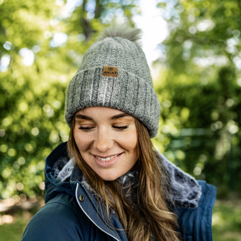 Ariat Ladies Chilton Beanie - Heather Grey-3