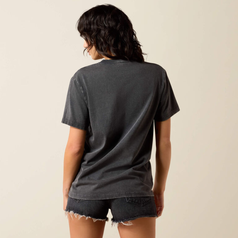Ariat Ladies Star Spangled Rodeo T-Shirt - Charcoal Mineral Wash-2