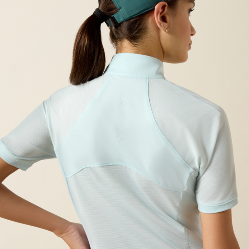 Ariat Ladies Soquel 1/4 Zip Baselayer - Starlight Blue-3