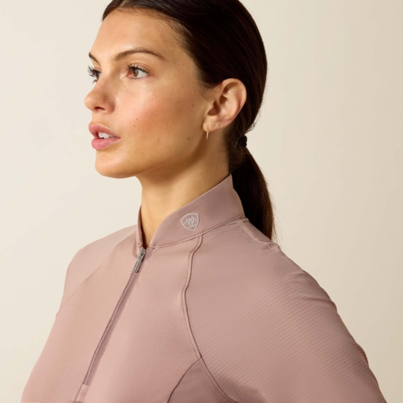 Ariat Ladies Soquel 1/4 Zip Baselayer - Antler-1
