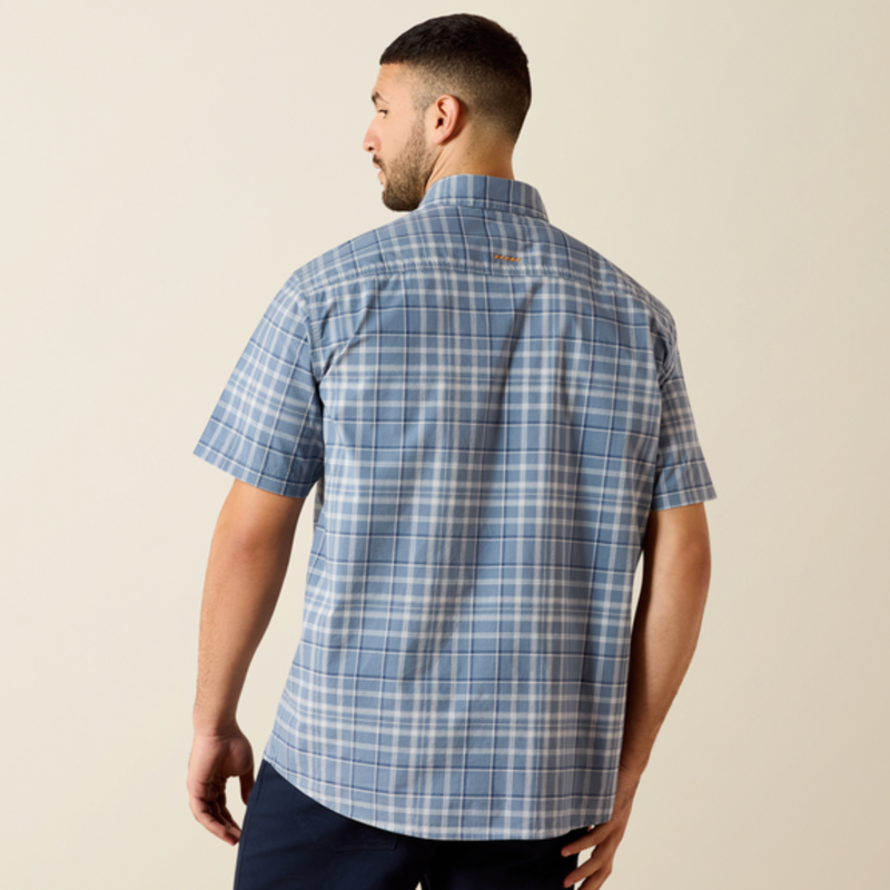 Ariat Mens Rebar Made Tough Durastretch Work Shirt - Dark Denim-2