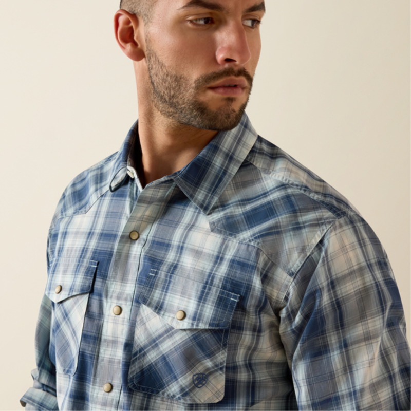 Ariat Mens Retro Heathcliff Shirt - Key Largo Plaid-1